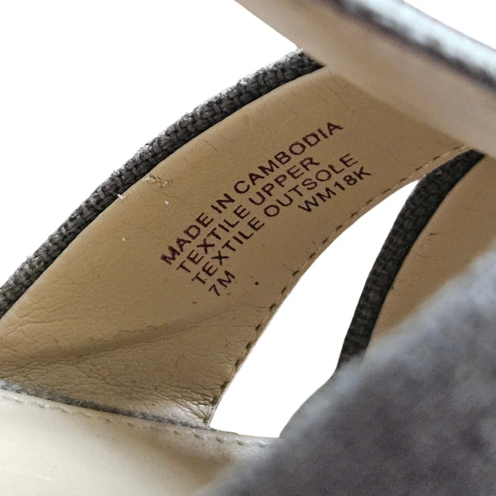 Michael Kors Womens Olive‎ Green Canvas Front Zip Espadrille Wedge Sandals 7